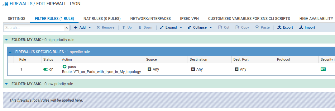 rule with routing