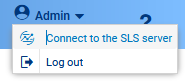 SLS server connection menu