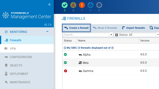 Create a firewall button