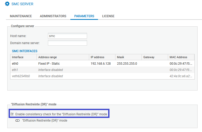 Enable “ANSSI Diffusion Restreinte (DR)” mode