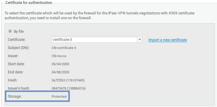 Protected certificate