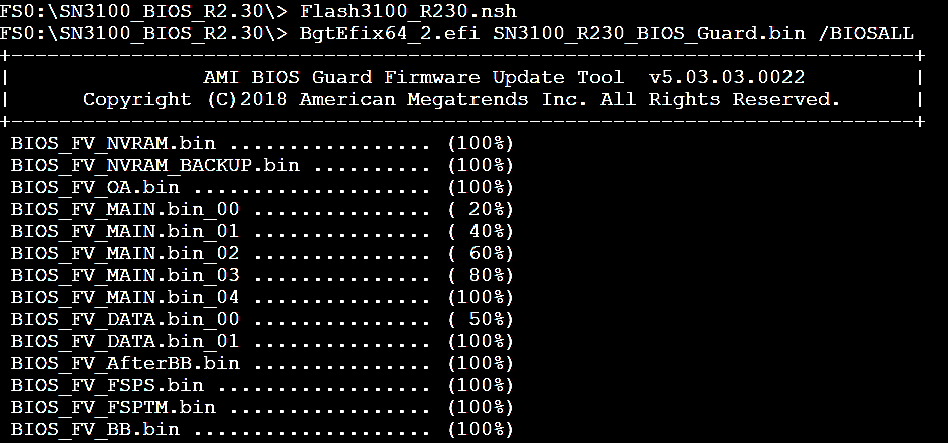 In the command prompt, run the executable file Flash_SNL_R103.nsh