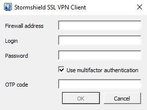 SN SSL VPN Client connection window in Automatic mode